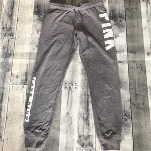 PINK grey joggers sweats